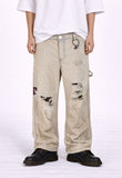 PINSTRIPE DESTROYED DENIM