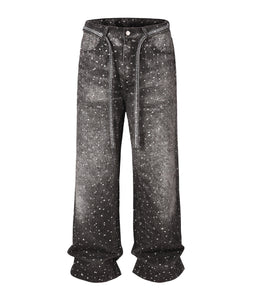 NOIR RHINESTONE DENIM