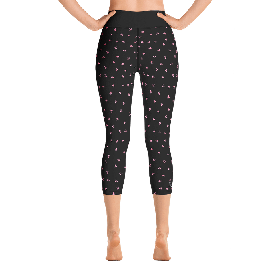 PETIT BOW CAPRI LEGGINGS • BLACK