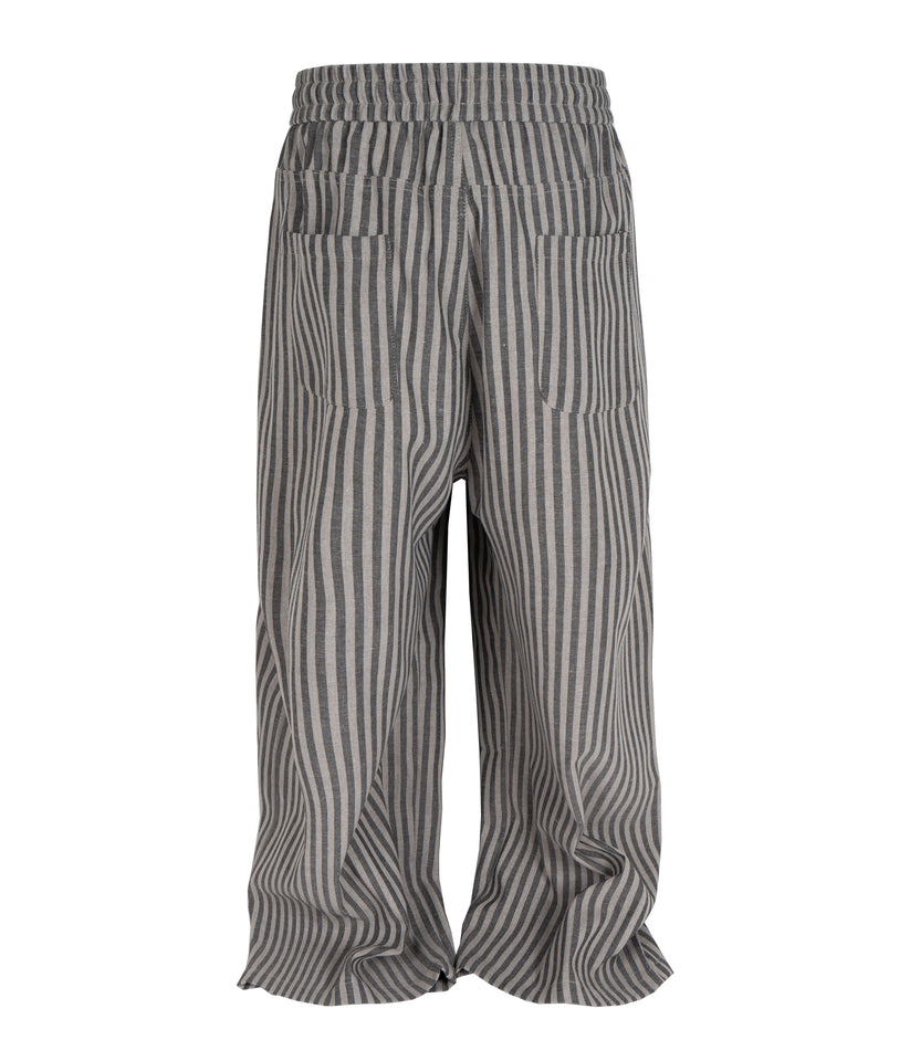 GREY STRIPED LOUNGE PANTS