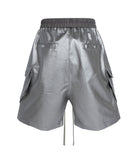 METALLIC SHINE CARGO SHORTS