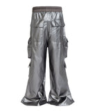METTALIC FLOW CARGO PANTS