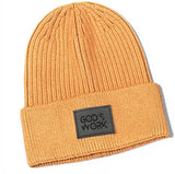 God's Work Premium Leather Patch Beanie