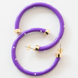 Hoops - Purple with Pearls