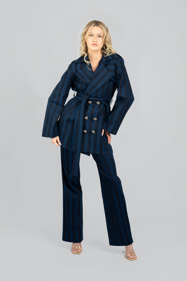 Ramona Striped Short Coat