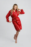 Trinity Quilted Vegan Leather Trench Coat