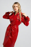 Trinity Quilted Vegan Leather Trench Coat