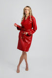 Trinity Quilted Vegan Leather Trench Coat