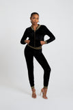 Royalty Velour Black Tracksuit