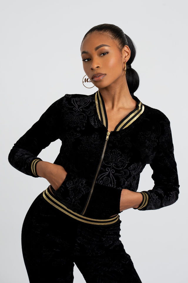 Royalty Velour Black Tracksuit