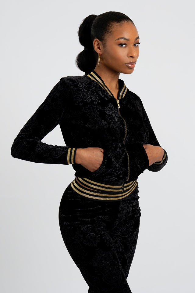 Royalty Velour Black Tracksuit
