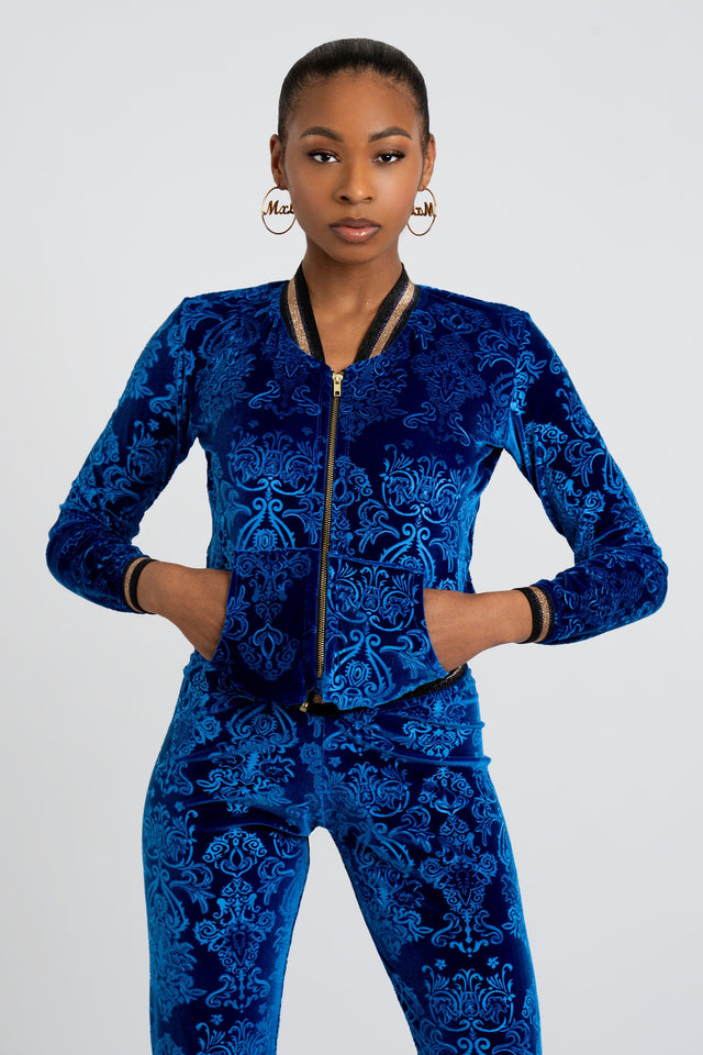 Royalty Velour Sapphire Tracksuit