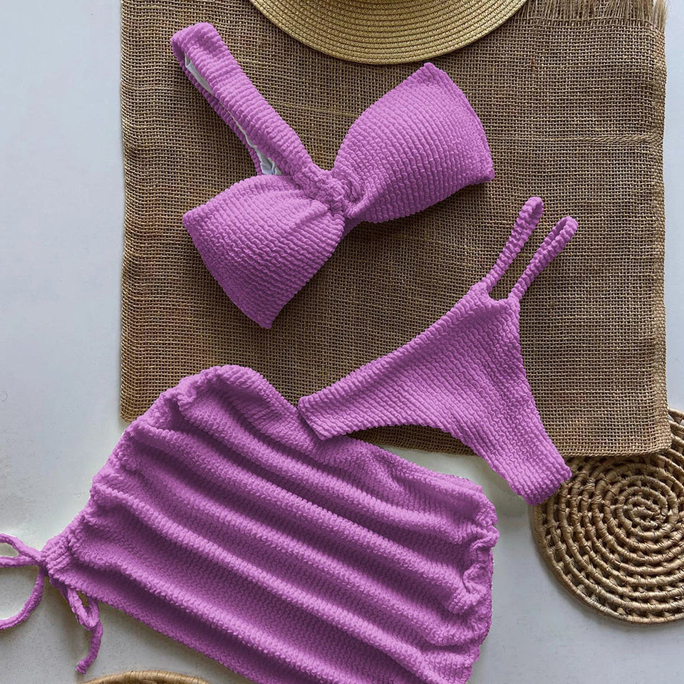Minimalist three piece swimsuit