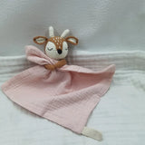 Baby Bib with Sleeping Animals Rattle