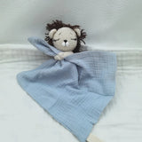 Baby Bib with Sleeping Animals Rattle