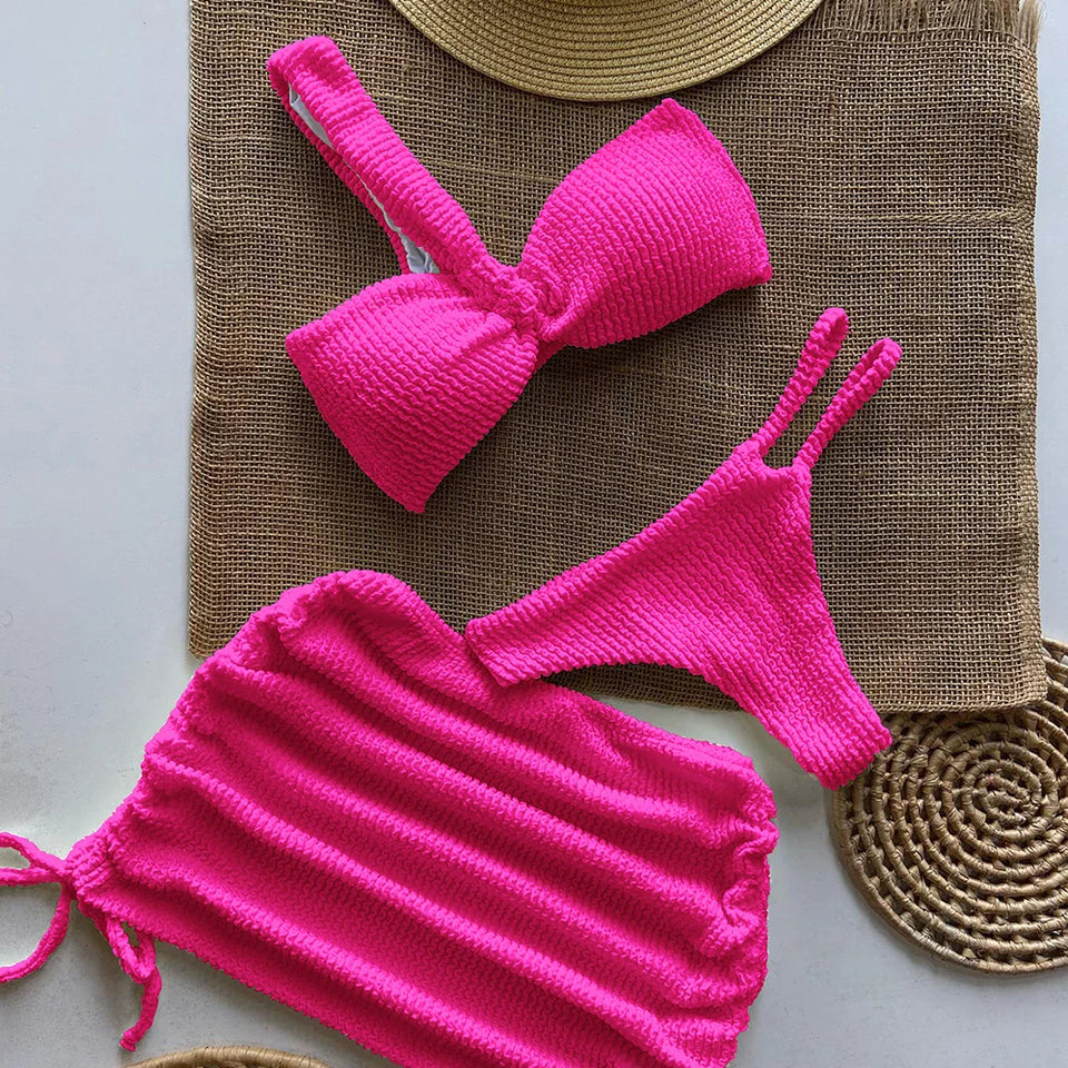 Minimalist three piece swimsuit