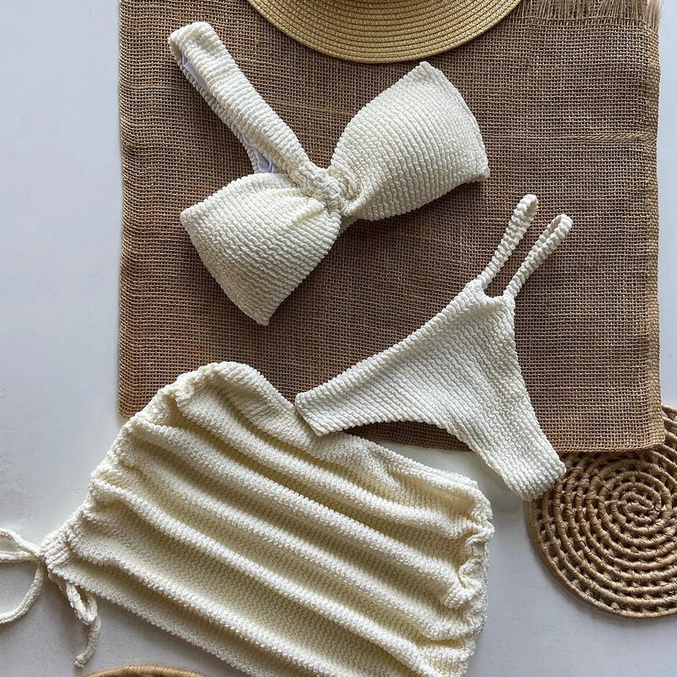 Minimalist three piece swimsuit