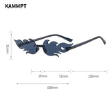 12 PCS  Flame Shaped Sunglasses