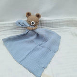Baby Bib with Sleeping Animals Rattle
