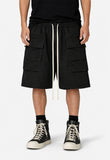 NOIR DROP-CROTCH CARGO SHORTS