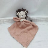 Baby Bib with Sleeping Animals Rattle