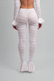 Scarlet Lace Knit Two-Piece Set