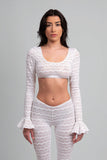 Scarlet Lace Knit Two-Piece Set