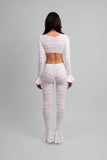 Scarlet Lace Knit Two-Piece Set