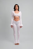 Scarlet Lace Knit Two-Piece Set