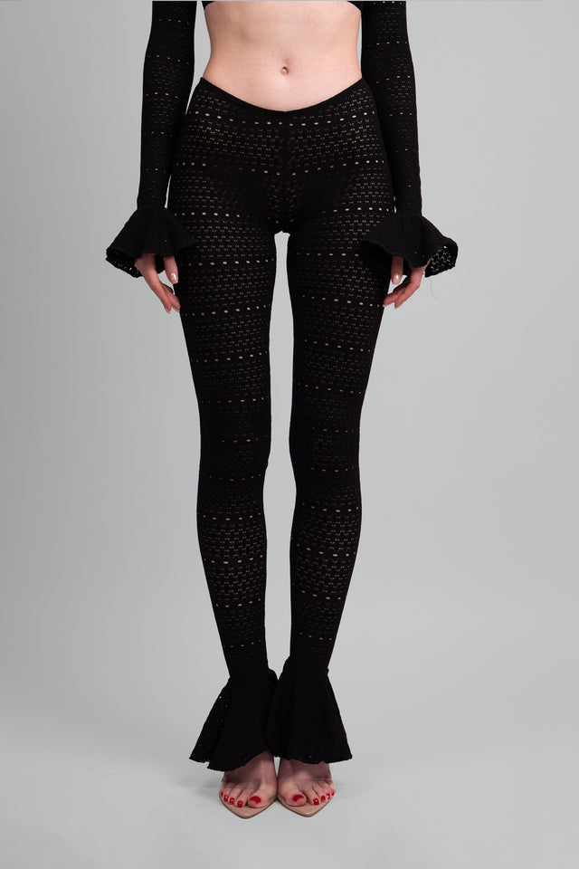Scarlet Lace Knit Two-Piece Set
