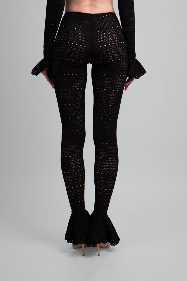 Scarlet Lace Knit Two-Piece Set