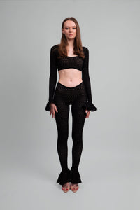 Scarlet Lace Knit Two-Piece Set