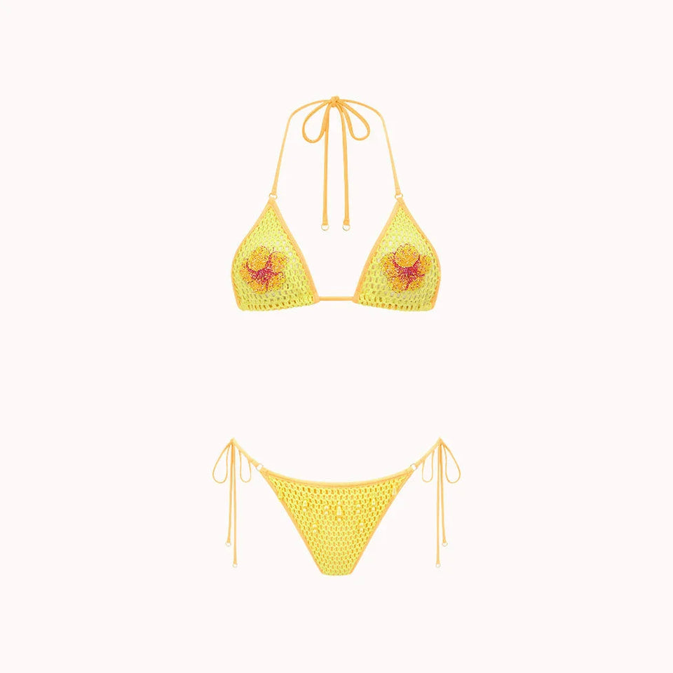 Tropical sally three piece Swimsuit