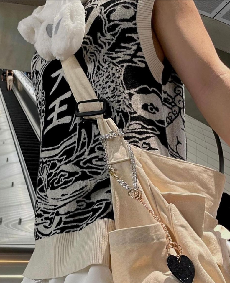 DAWANG Double Sided Jacquard Sweater Vest