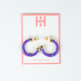 Hoops - Purple with Pearls