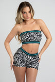Shanna Leopard Print Velour Two-Piece Set