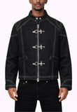 MOTO BUCKLE DENIM JACKET