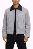 GREY SUEDE WORK JACKET