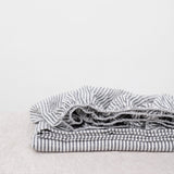 Linen Tales Thin Black Stripes Linen Fitted Sheet