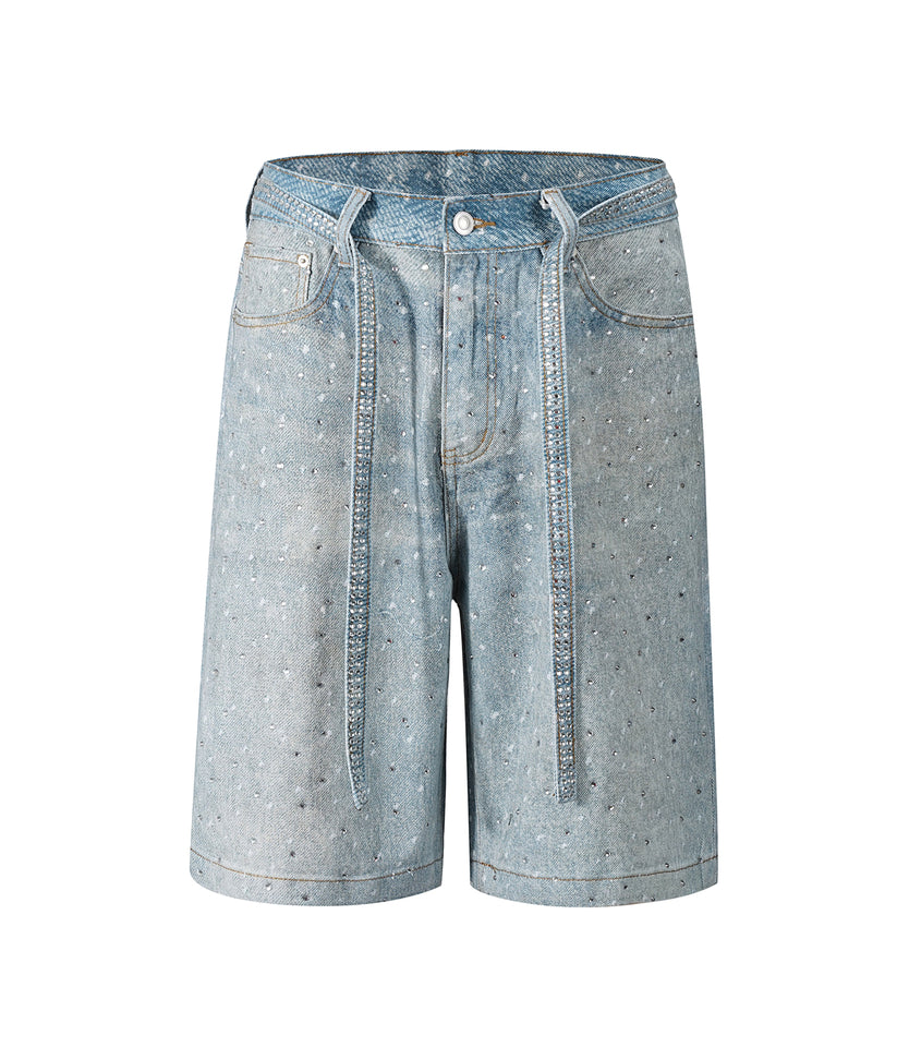 AZUL RHINESTONE SHORTS