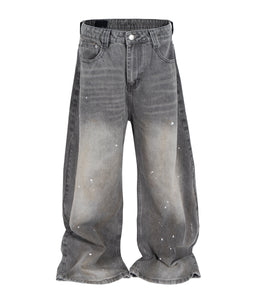 SLATE WIDEBOY SPLATTER DENIM