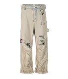 PINSTRIPE DESTROYED DENIM