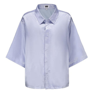 Dori Brocade Straight Collar Shirt