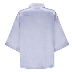 Dori Brocade Straight Collar Shirt