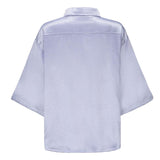 Dori Brocade Straight Collar Shirt