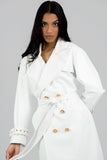 Bianca Quilted Vegan Leather Trench Coat