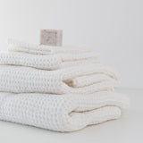 Linen Tales White Linen & Cotton Honeycomb Waffle Towel