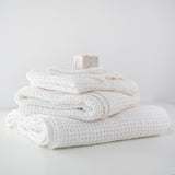 Linen Tales White Linen & Cotton Honeycomb Waffle Towel