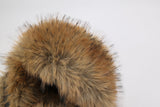 Lei Reversible Fur Trapper Hat Black/Brown