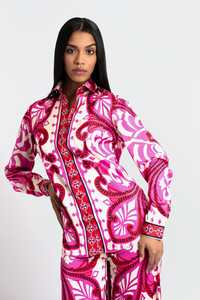 Yaya Baroque Print Pants Set